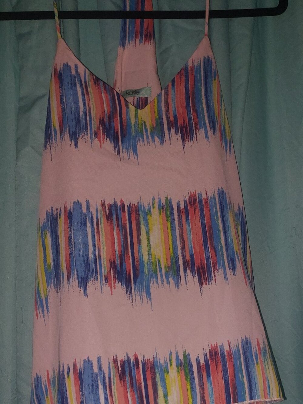 Karlie Multi-Colored Abstract Watercolor Tank/Cami Small
